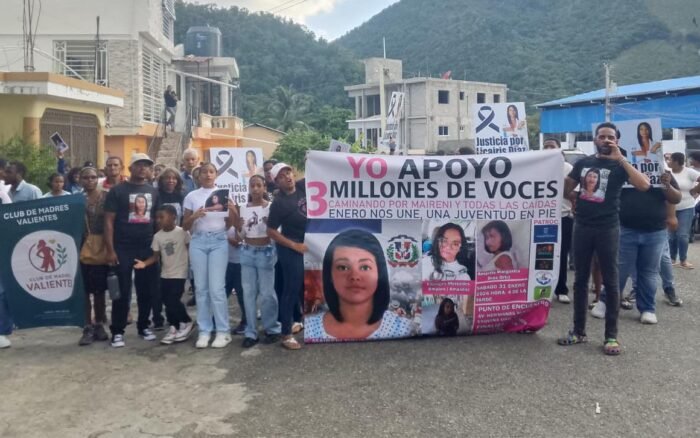 Exitosa caminata en Peralta de Azua exige justicia por Licairis Díaz